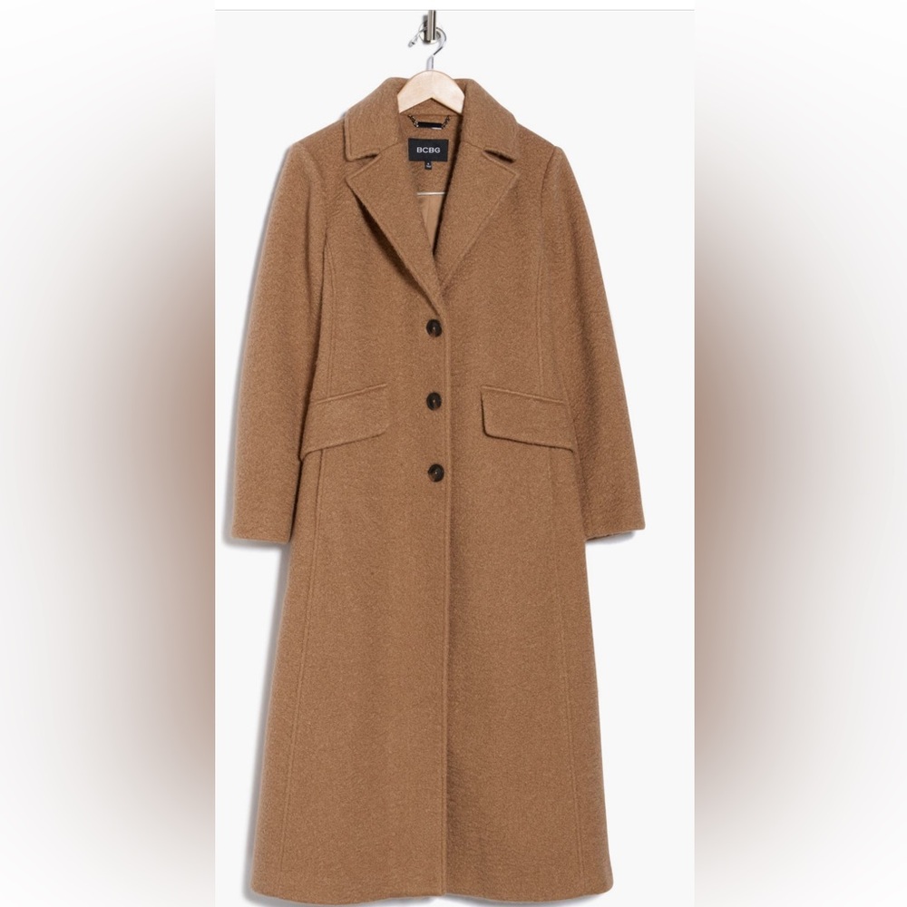 BCBG Women's Camel Trench Coat